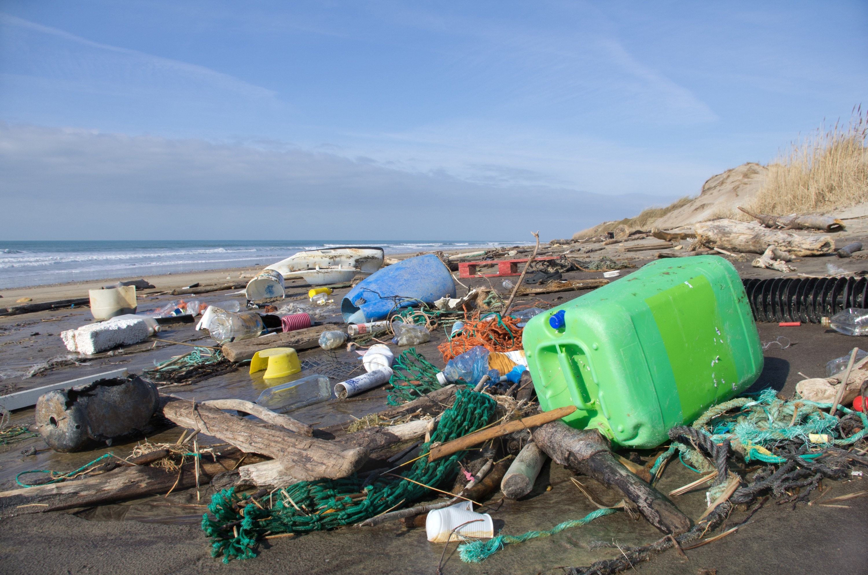 marine litter Afval op het strand