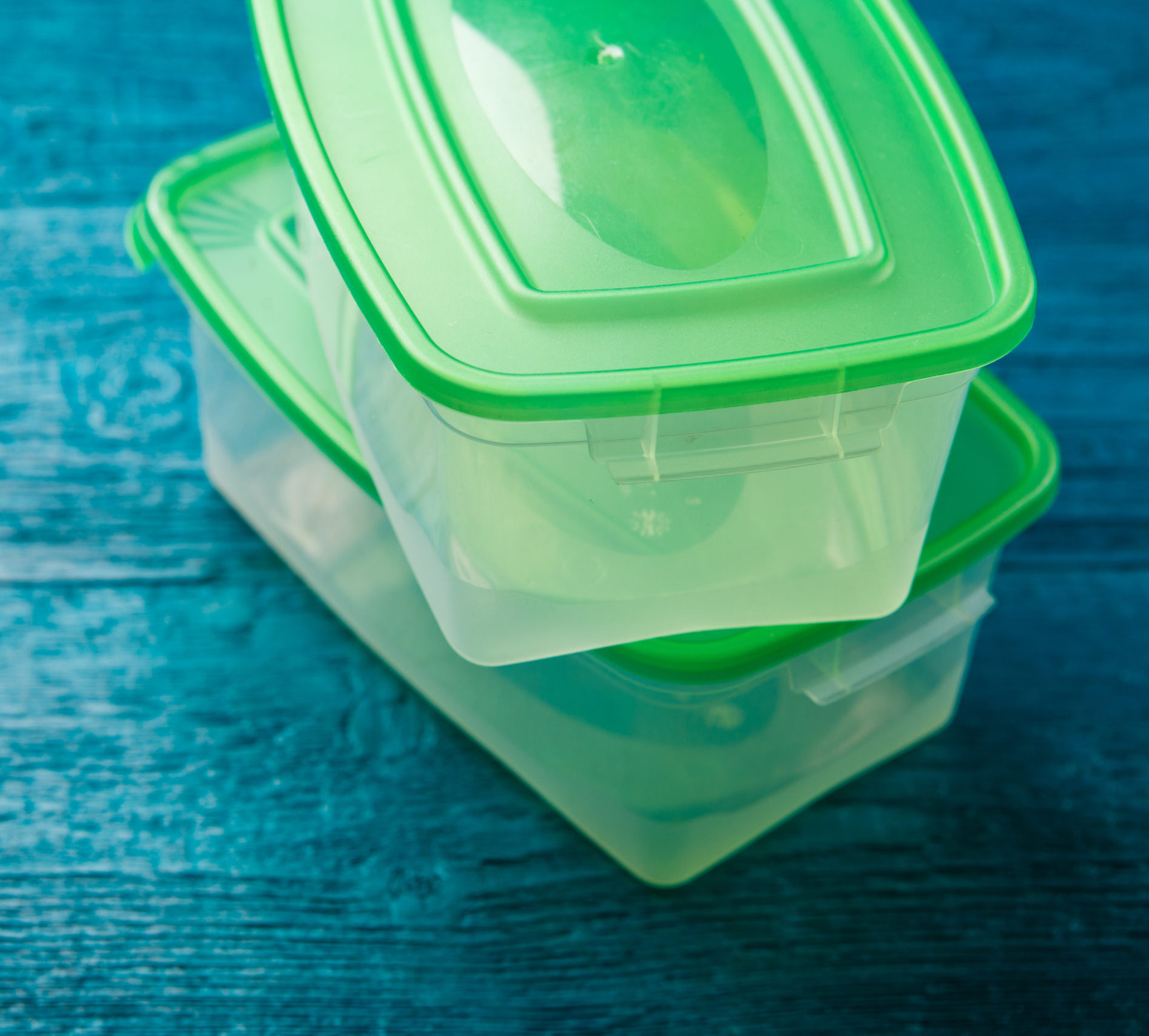 Plastic containers for food